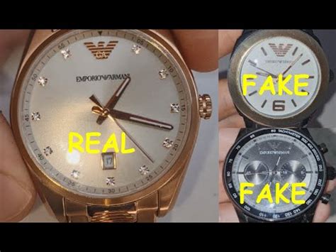 emporio armani watch fake vs real|armani watch original.